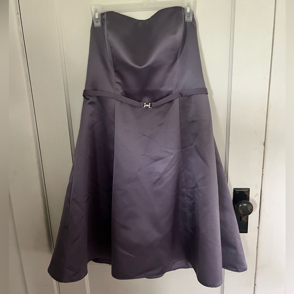 Michaelangelo Purple Strapless Party Dress Size 14